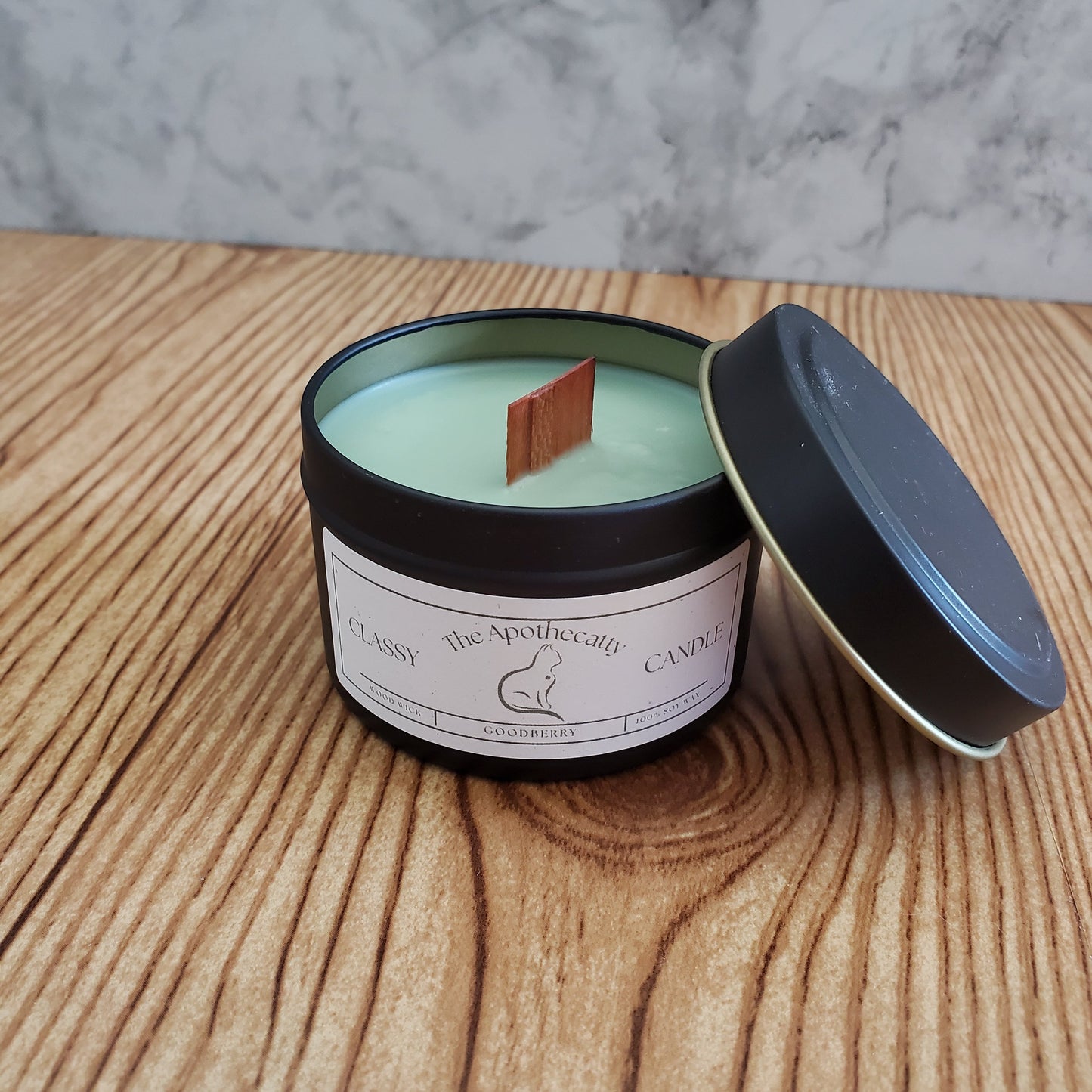 Class-y Soy Wax Candle (Wood Wick)
