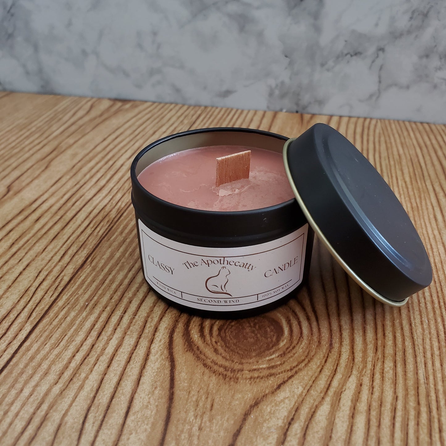 Class-y Soy Wax Candle (Wood Wick)