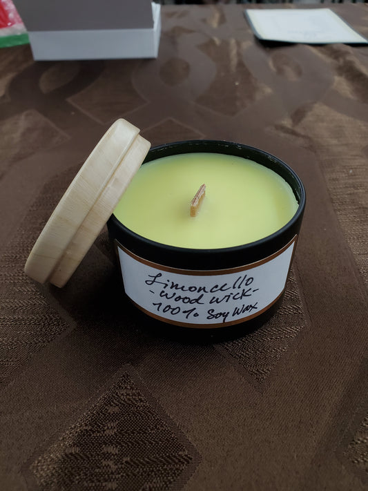 Small Soy Wax Candle (Wood Wick)