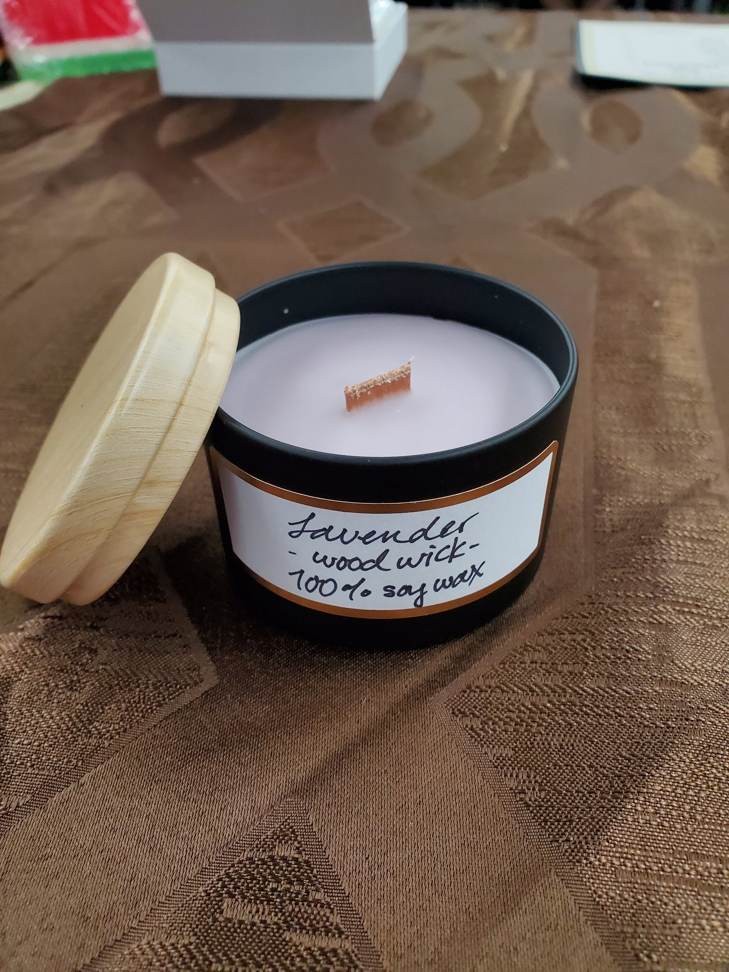 Small Soy Wax Candle (Wood Wick)