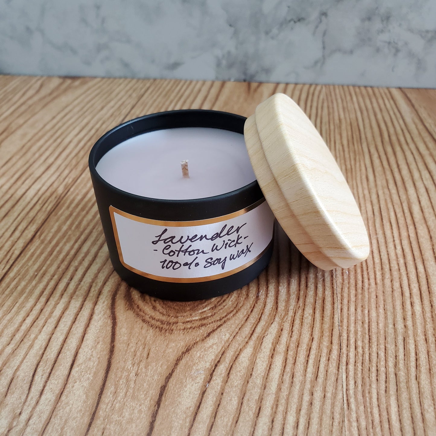 Small Soy Wax Candle (Wood Wick)
