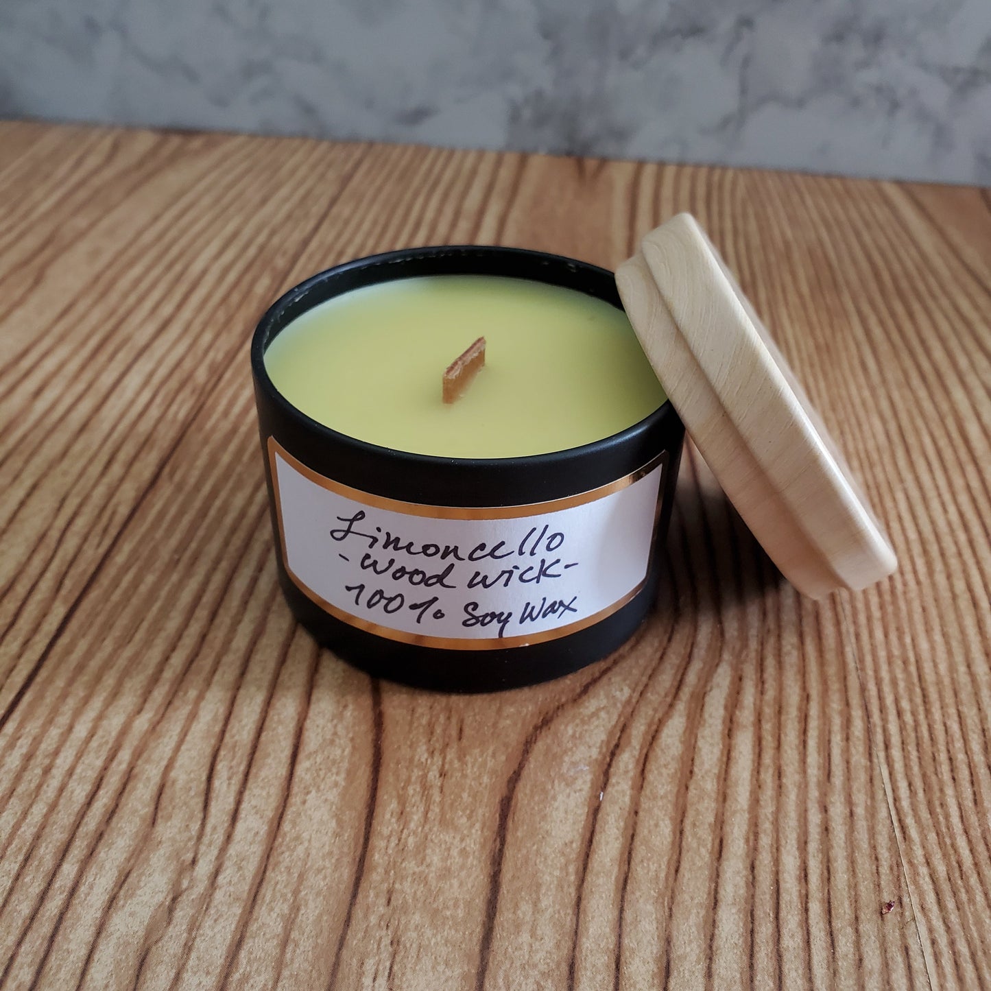 Small Soy Wax Candle (Wood Wick)